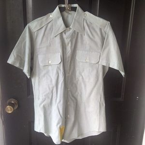 🛍4/$10 US Military Dress Green Short Sleeve Shirt